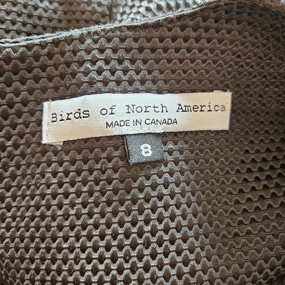 Birds Of North America Sleeveless Feminine Textured Mini Black Dress Size 8. - Picture 13 of 13